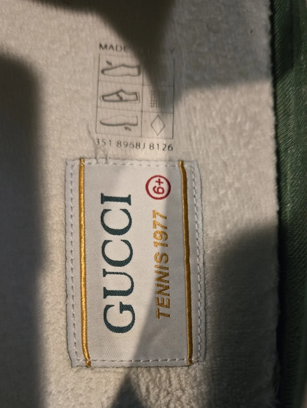 Gucci Tennis 1977 Velcro Sneakers in Jumbo GG monogram canvas.